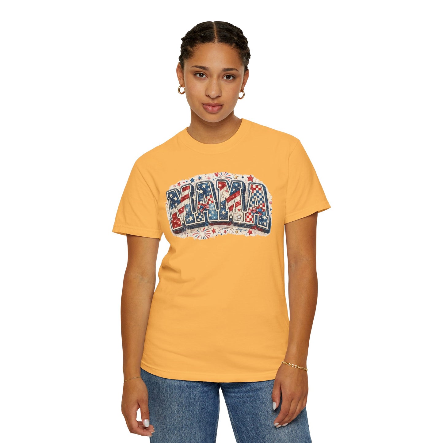 Mama Patriotic T-Shirt — Red White Blue Americana Graphic Tee