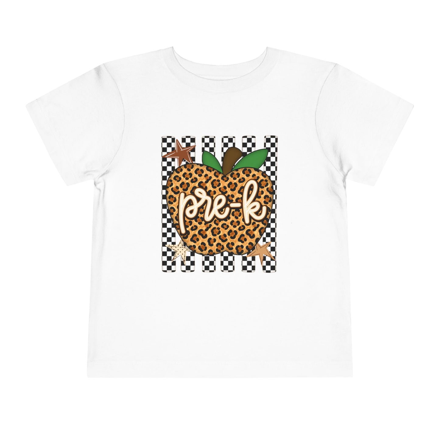 Pre-K Leopard Apple Toddler Tee