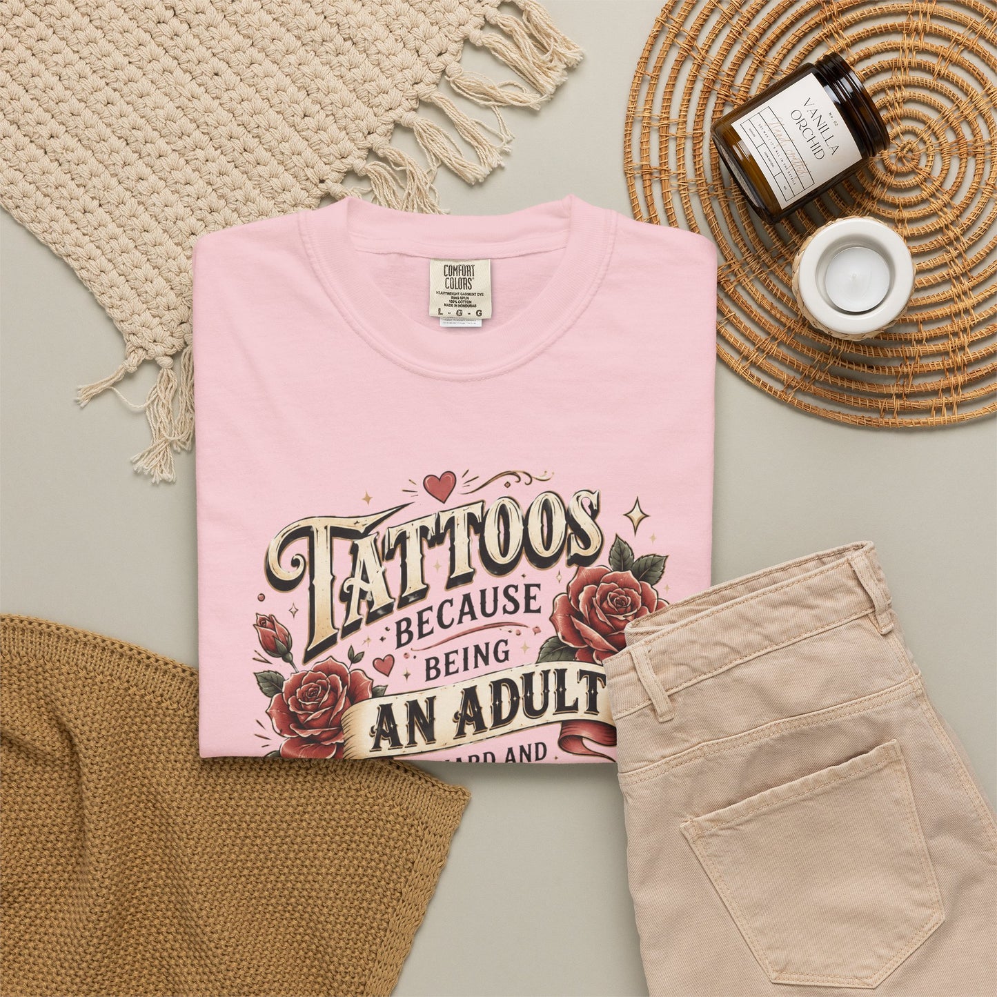 "Tattoos Because Being An Adult I Deserve Stickers" T-Shirt