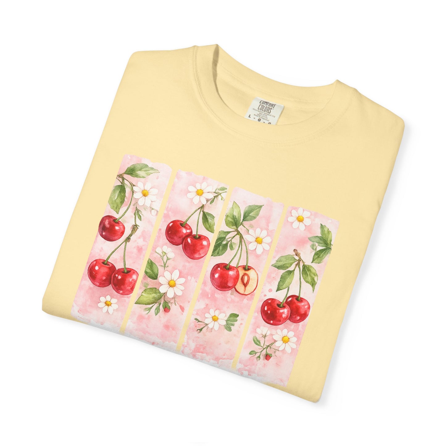 T-Shirt — "Taste & See His Goodness" Cherry Scripture Tee (Psalm 34:8)