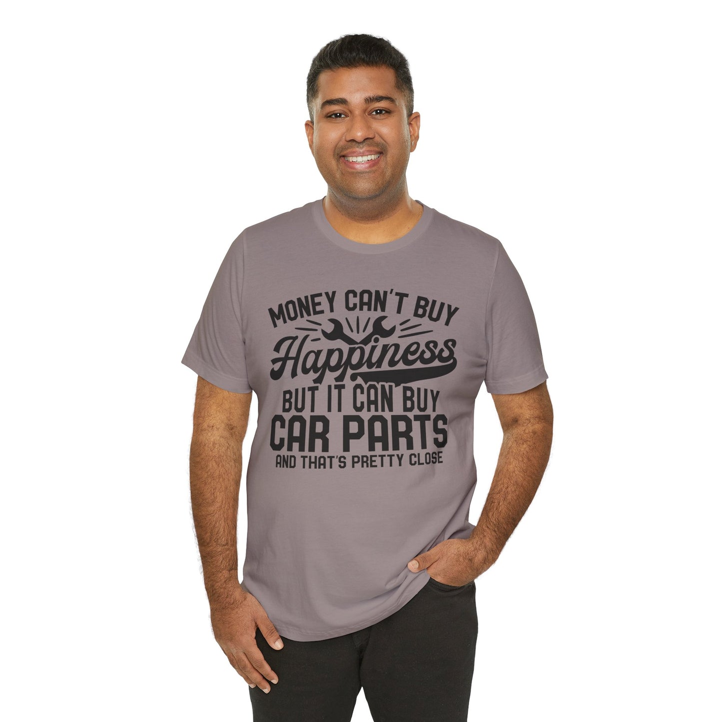 Car Parts Funny Tee — "Money Can't Buy Happiness But It Can Buy Car Parts" T-Shirt