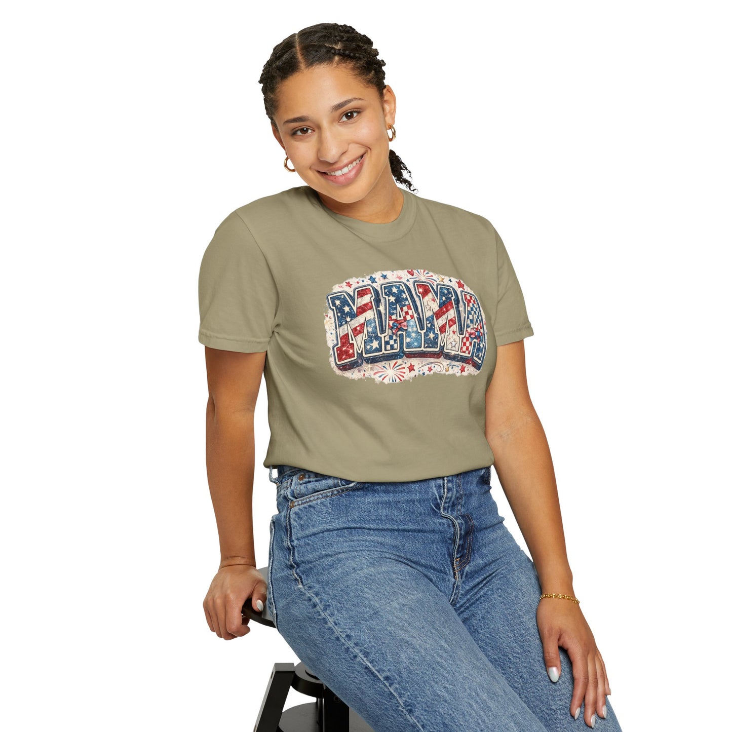 Mama Patriotic T-Shirt — Red White Blue Americana Graphic Tee