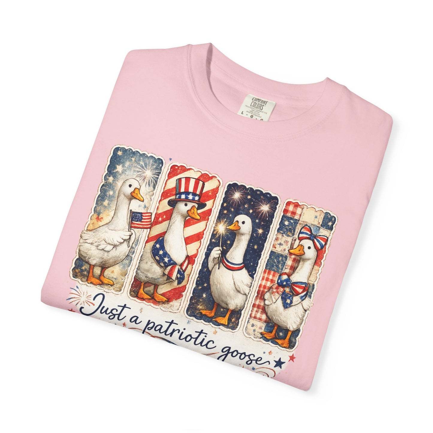 Patriotic Goose T-Shirt — "Just a patriotic goose" Americana Tee