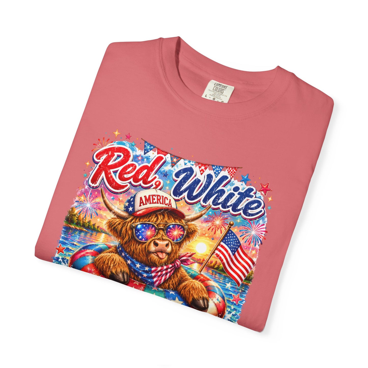Red, White & Summer Nights T-Shirt — Patriotic Fourth of July Bear Graphic Tee