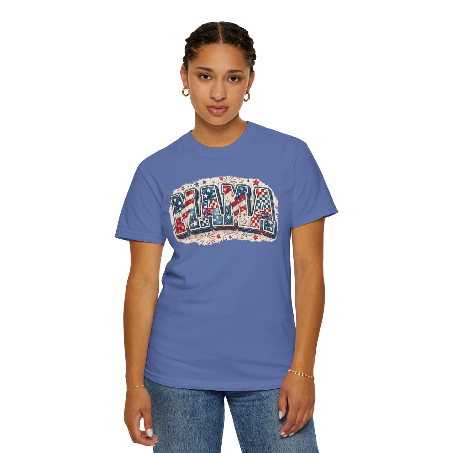Mama Patriotic T-Shirt — Red White Blue Americana Graphic Tee