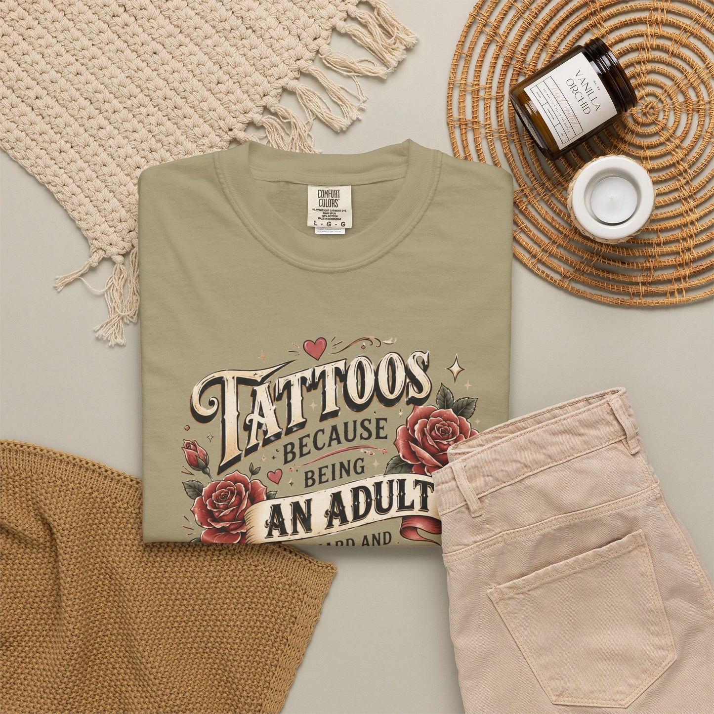 "Tattoos Because Being An Adult I Deserve Stickers" T-Shirt