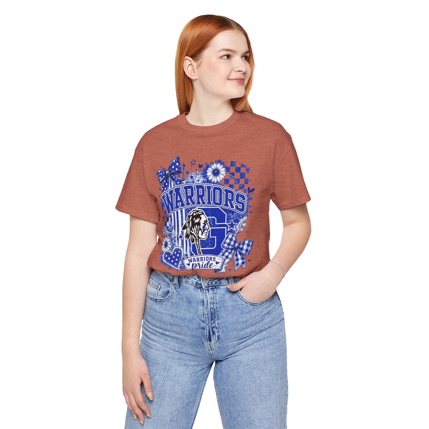 Warriors Pride Graphic Tee — School Spirit Warrior Mascot T-Shirt