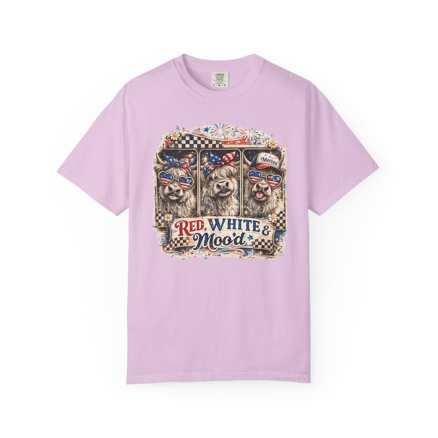 Patriotic Dogs "Red, White & Moo-d" T-Shirt