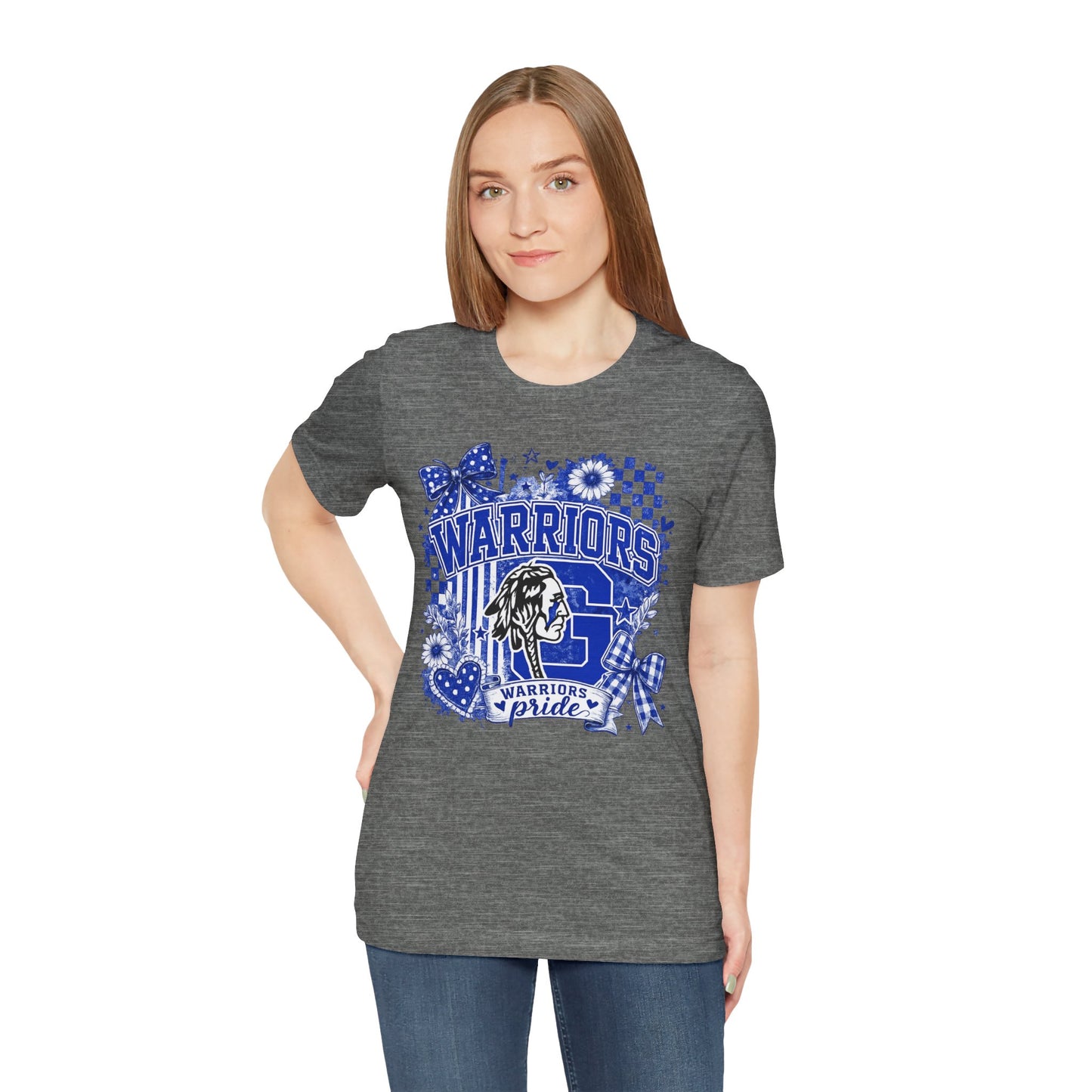 Warriors Pride Graphic Tee — School Spirit Warrior Mascot T-Shirt