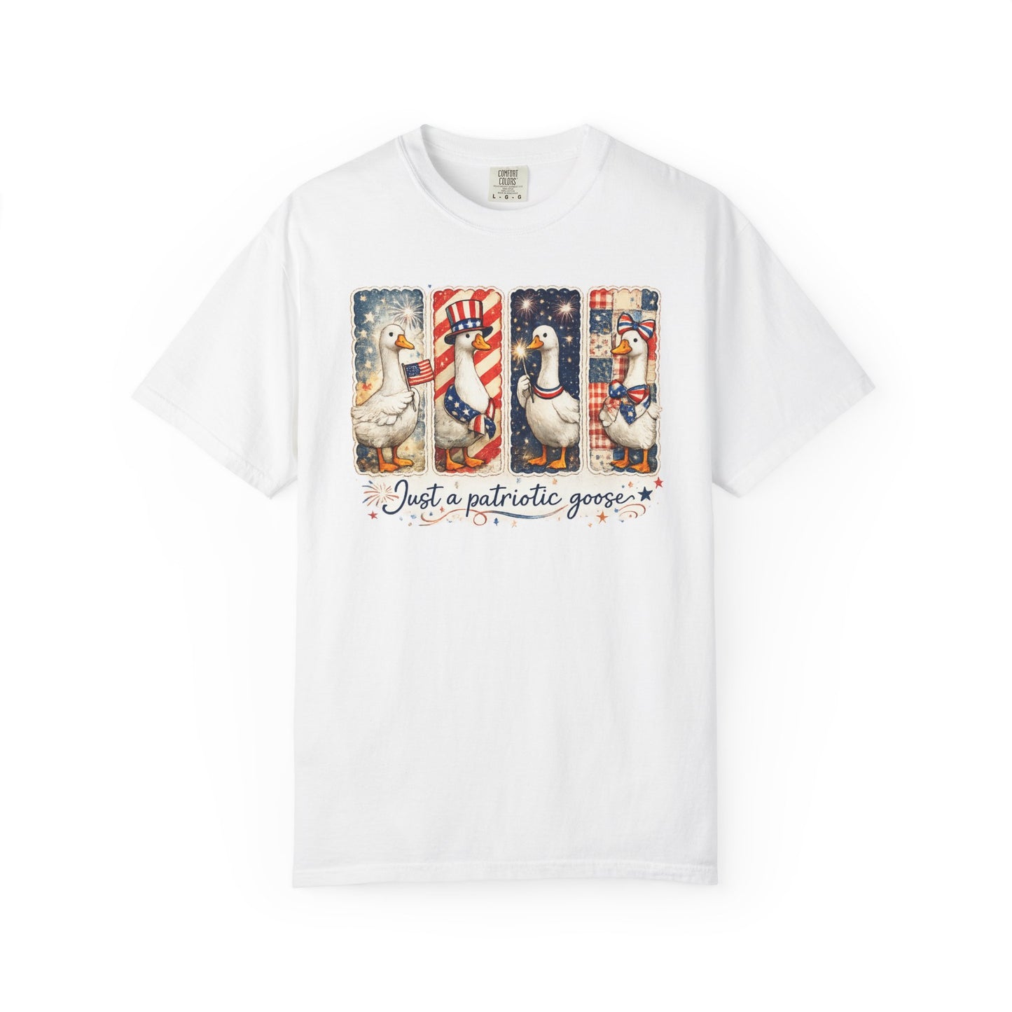 Patriotic Goose T-Shirt — "Just a patriotic goose" Americana Tee