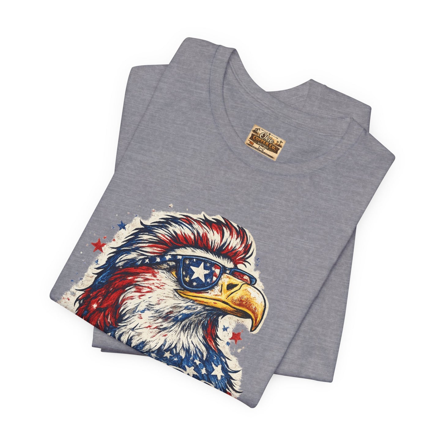 Patriotic Eagle Tee — "WTF Is A Kilometer?" Funny 4th of July Shirt
