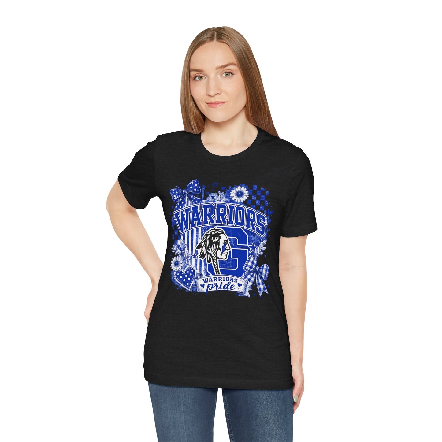 Warriors Pride Graphic Tee — School Spirit Warrior Mascot T-Shirt