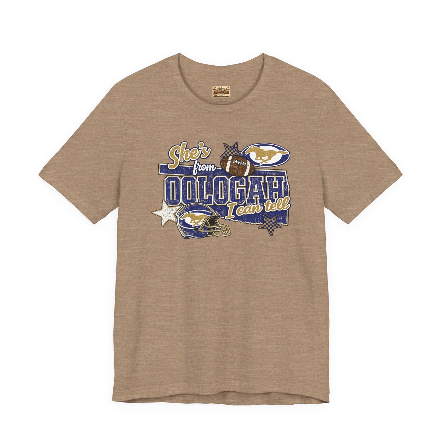 Oologah Team Tee — "Stay from Oologah Teamster" Vintage Football Graphic T-Shirt