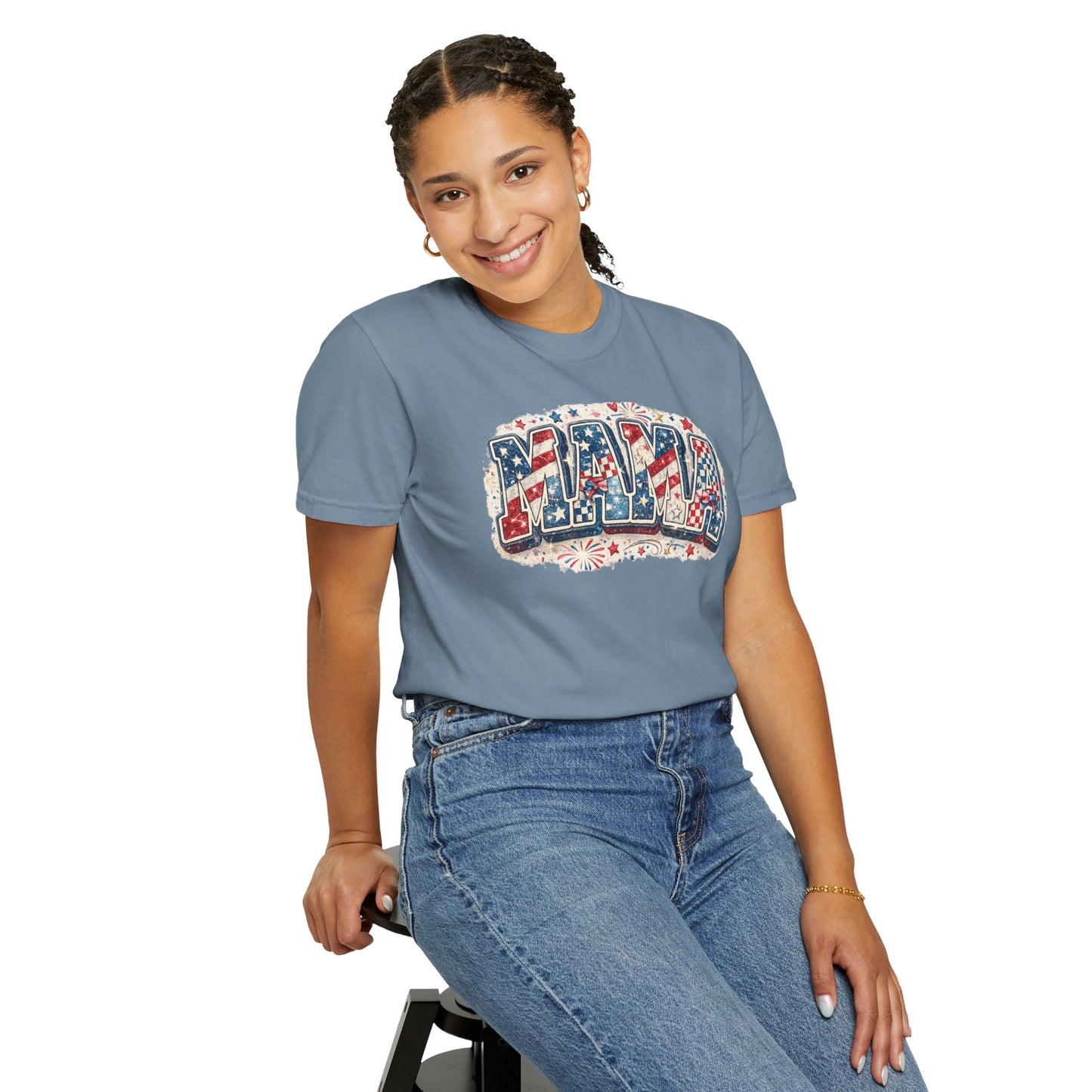 Mama Patriotic T-Shirt — Red White Blue Americana Graphic Tee