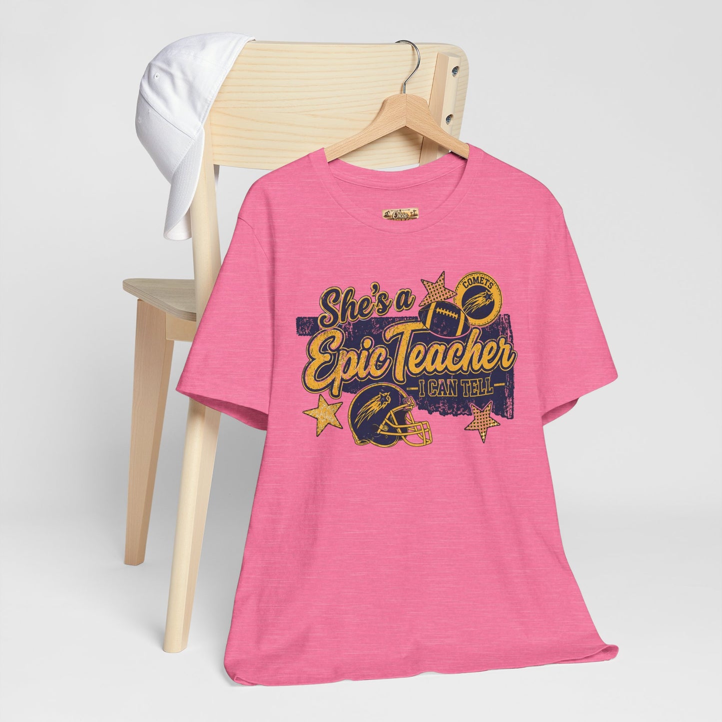 Epic Teacher Football T-Shirt — "She's a Epic Teacher" Coach & School Spirit Tee