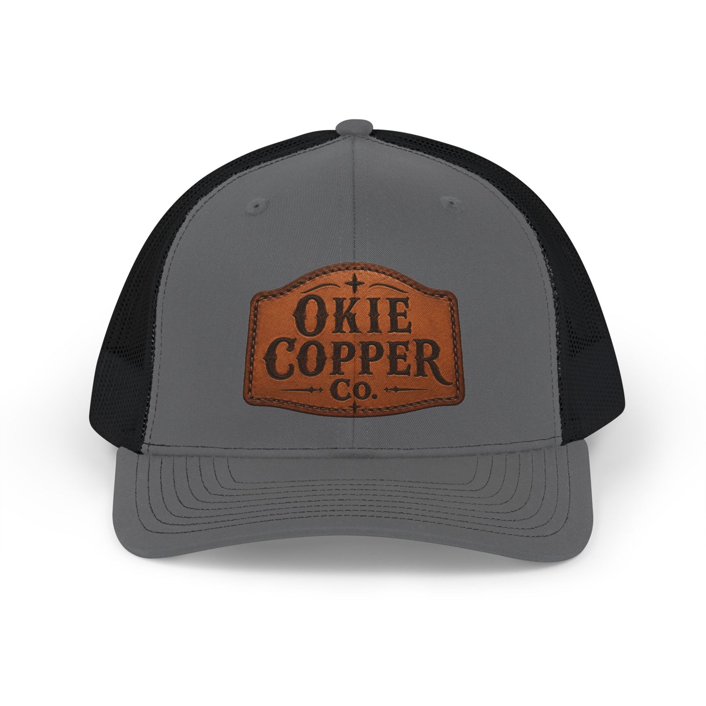 Okie Copper Co. Leather Patch Trucker Hat