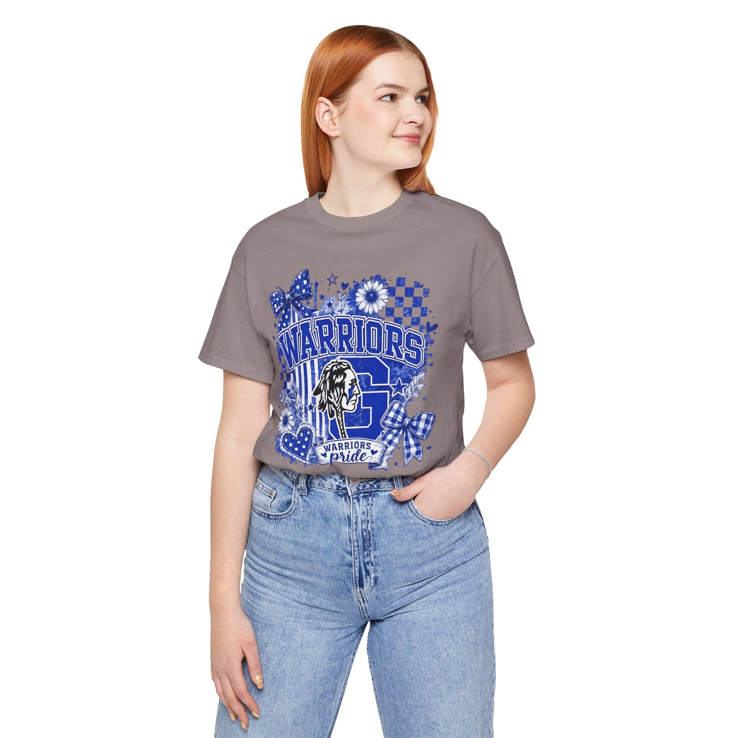 Warriors Pride Graphic Tee — School Spirit Warrior Mascot T-Shirt