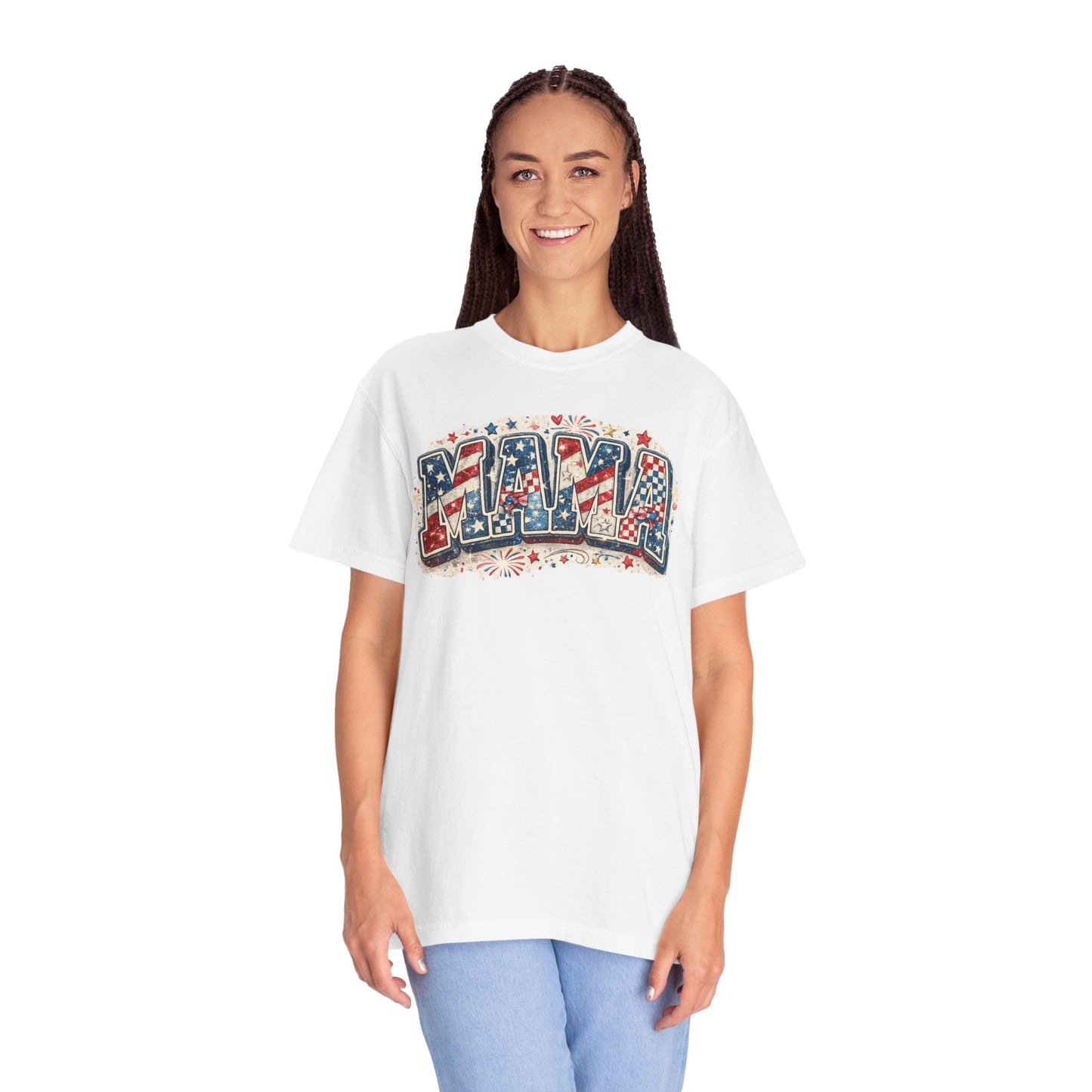 Mama Patriotic T-Shirt — Red White Blue Americana Graphic Tee