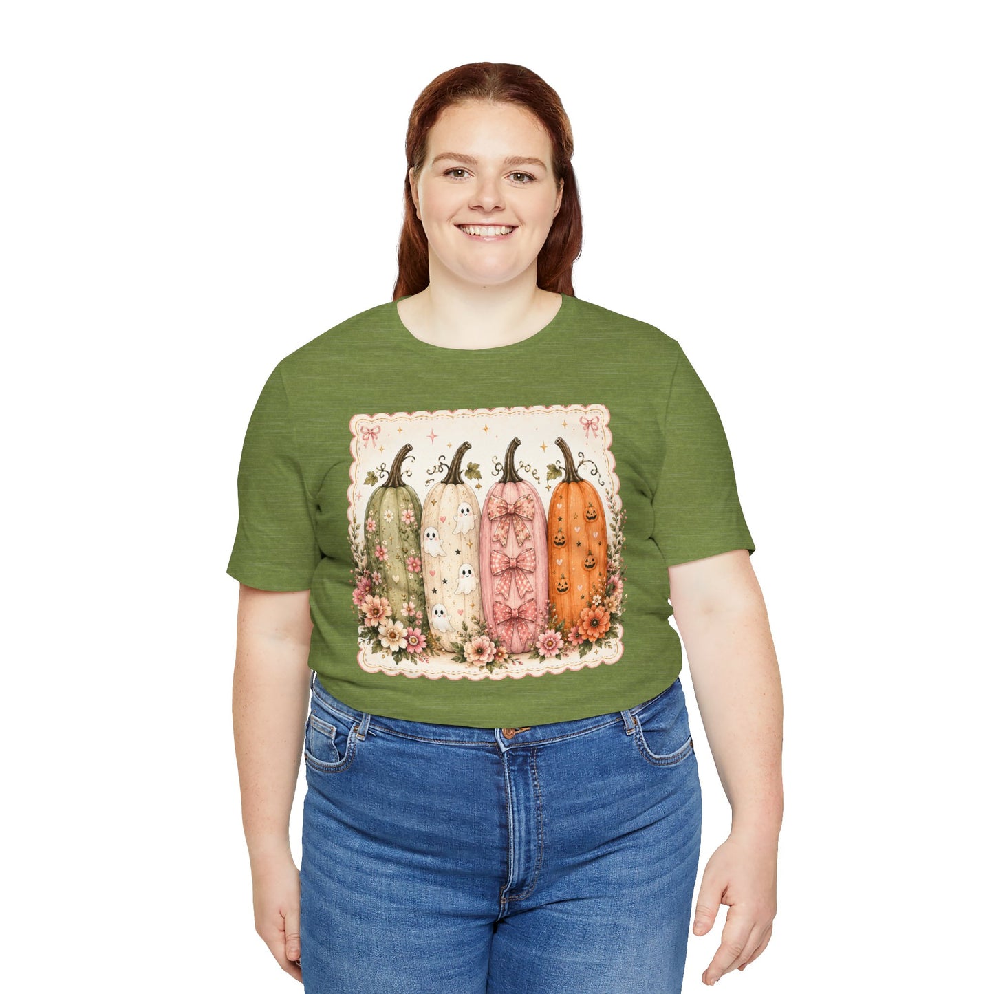 Vintage Floral Pumpkin Tee — Autumn Harvest Graphic T-Shirt