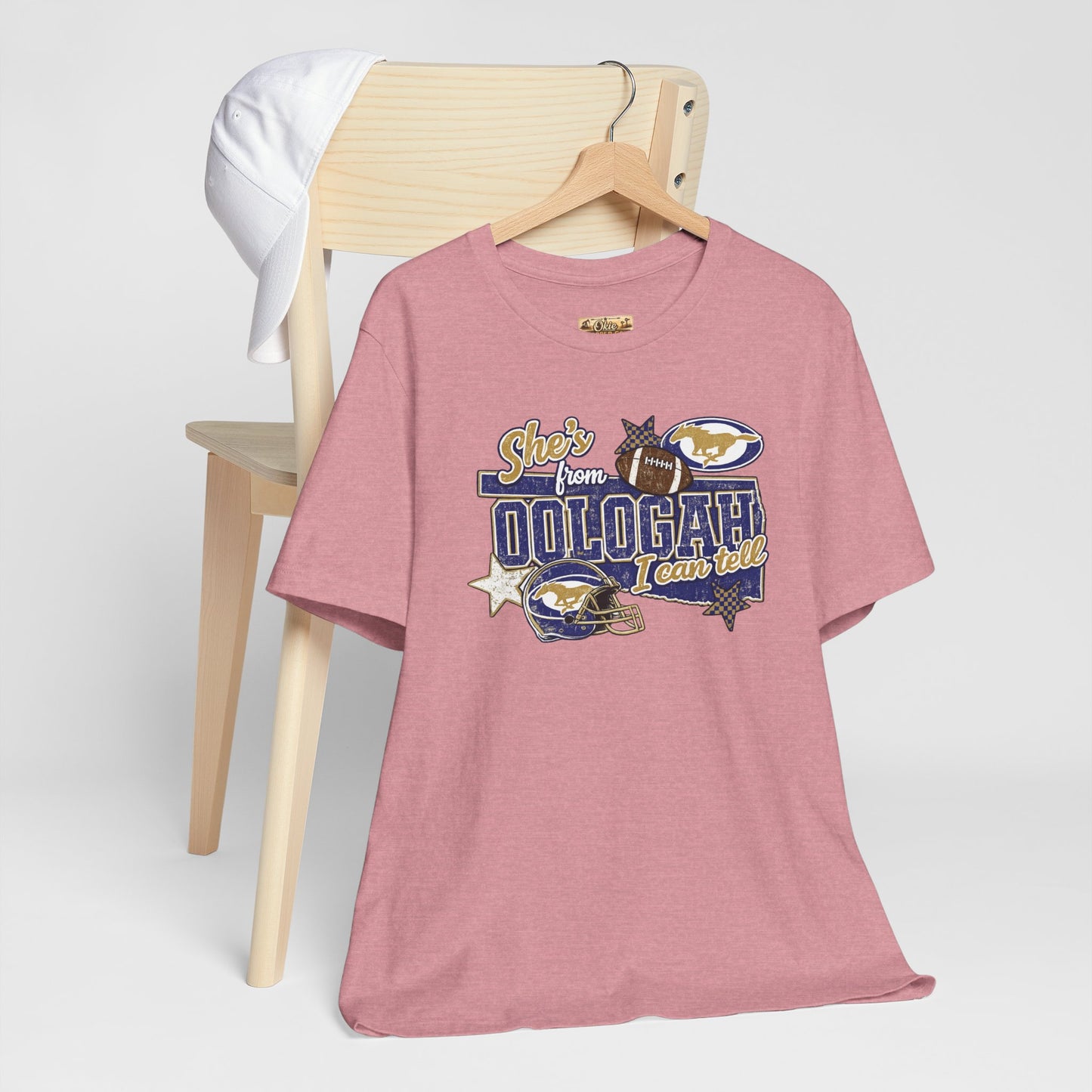 Oologah Team Tee — "Stay from Oologah Teamster" Vintage Football Graphic T-Shirt