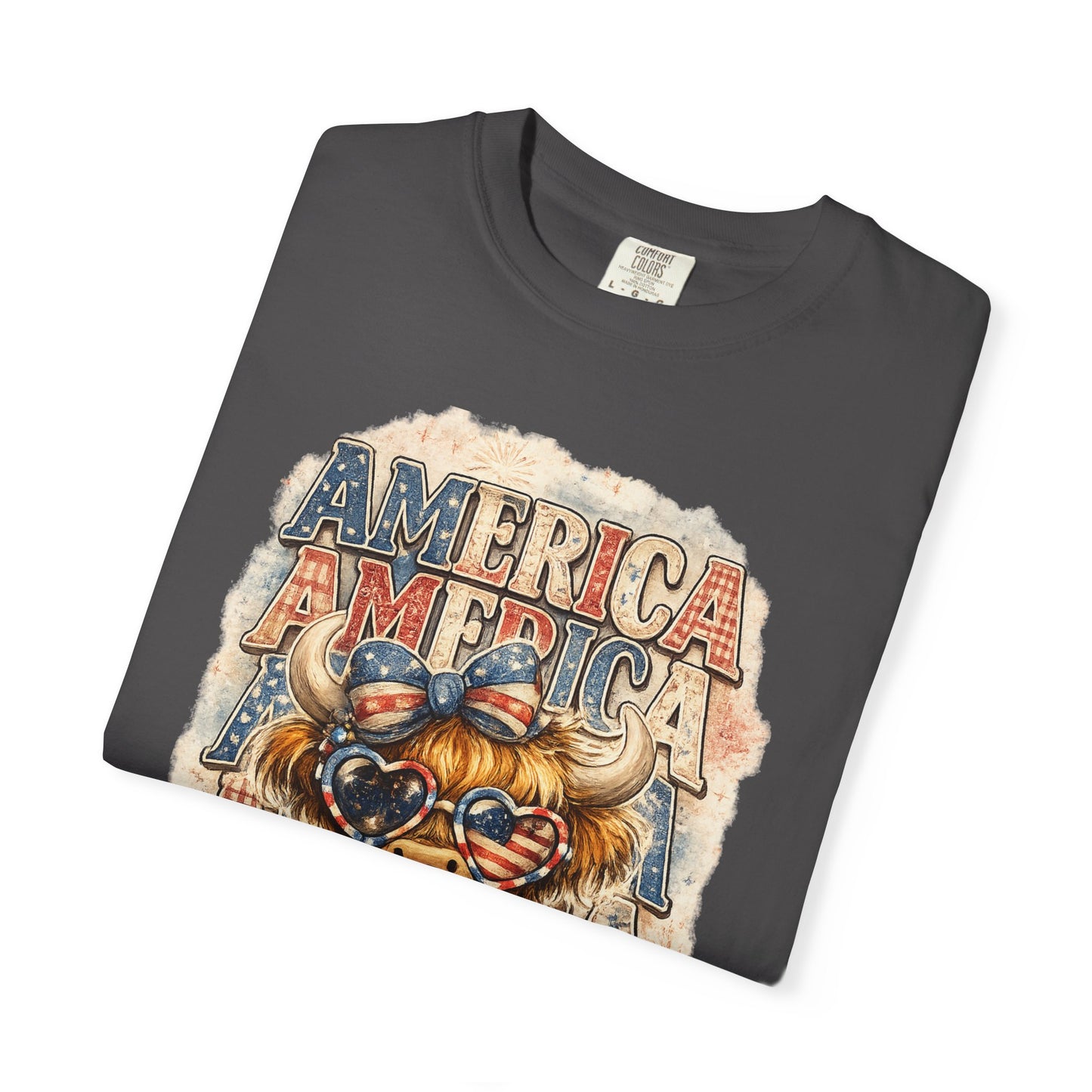America Bulldog Graphic T-Shirt — "America" "Land of the Free" Patriotic Tee