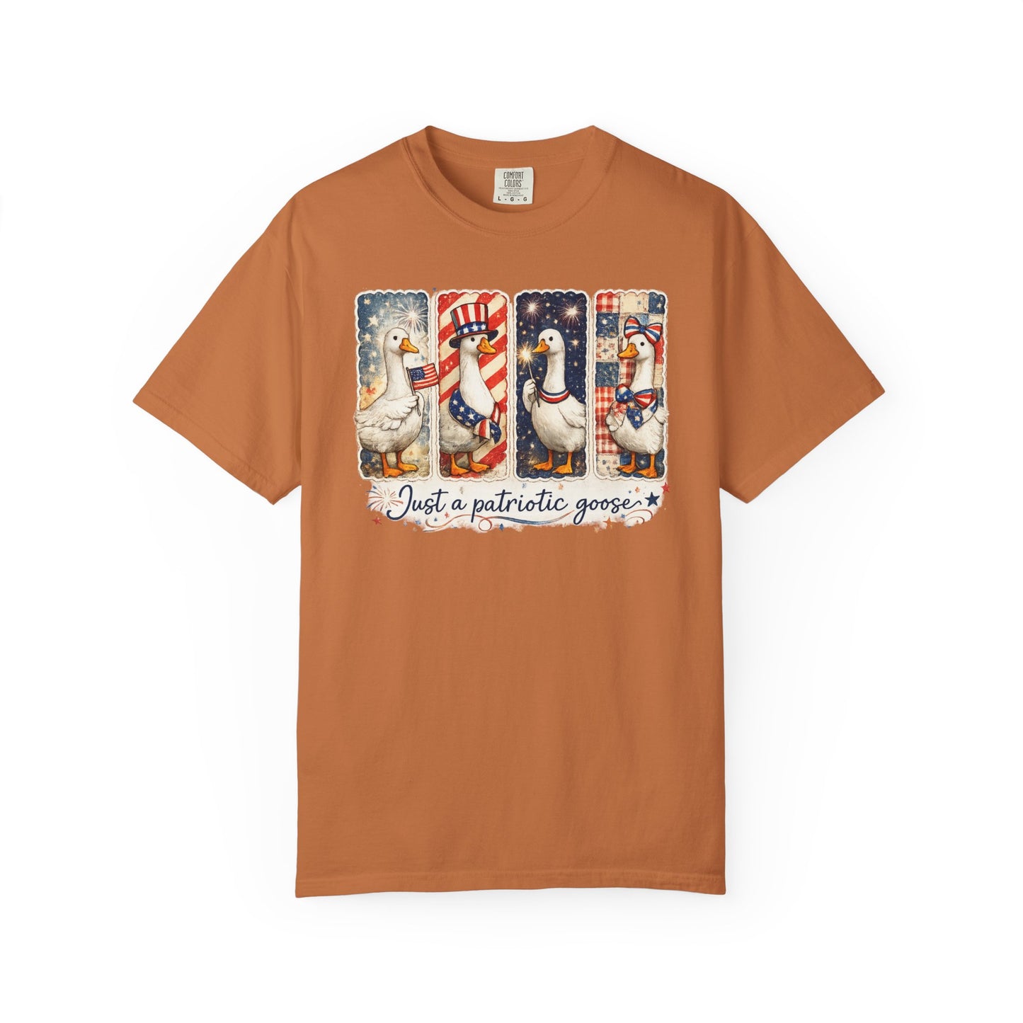 Patriotic Goose T-Shirt — "Just a patriotic goose" Americana Tee