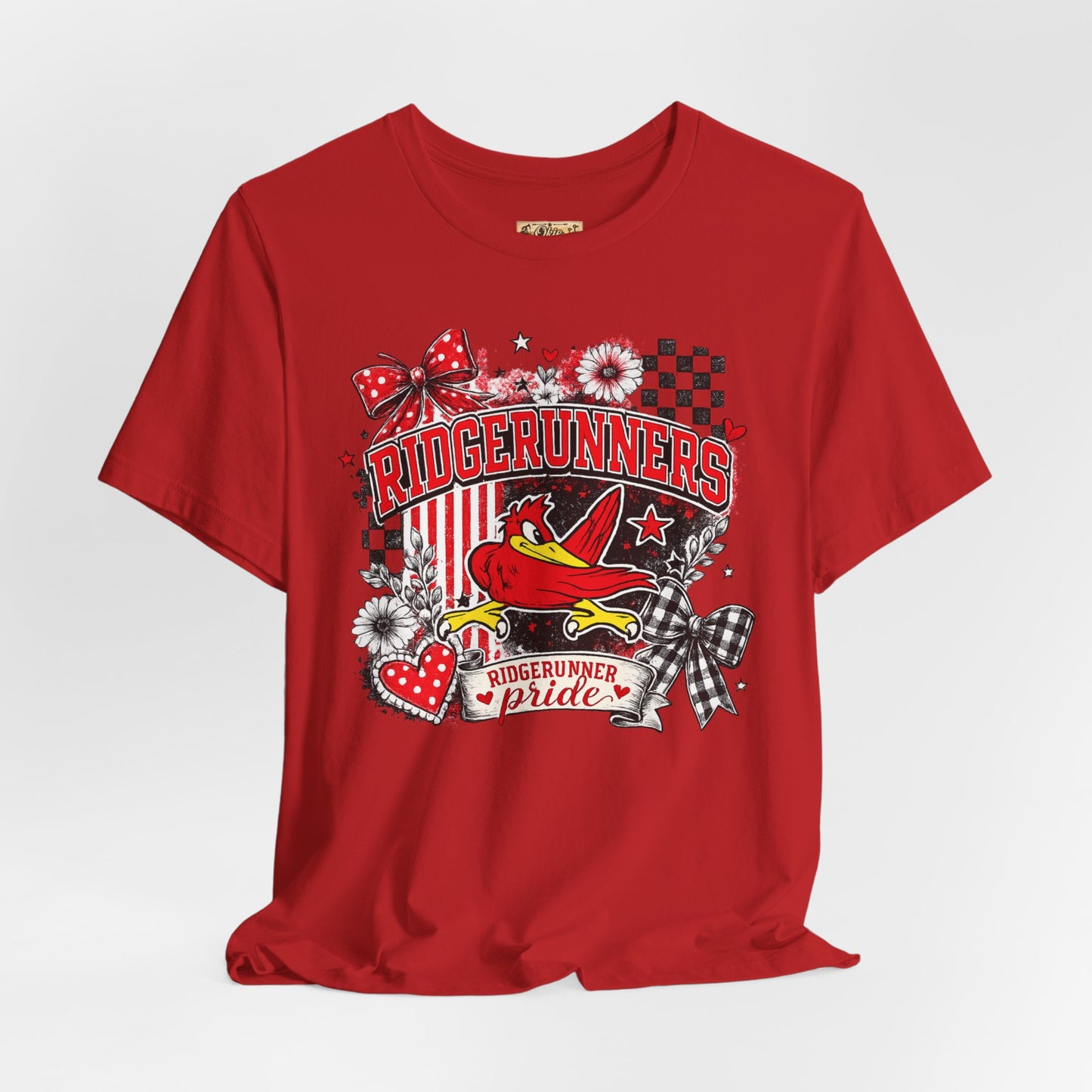 Ridgerunners Pride T-Shirt — School Mascot Red & Black Graphic Tee