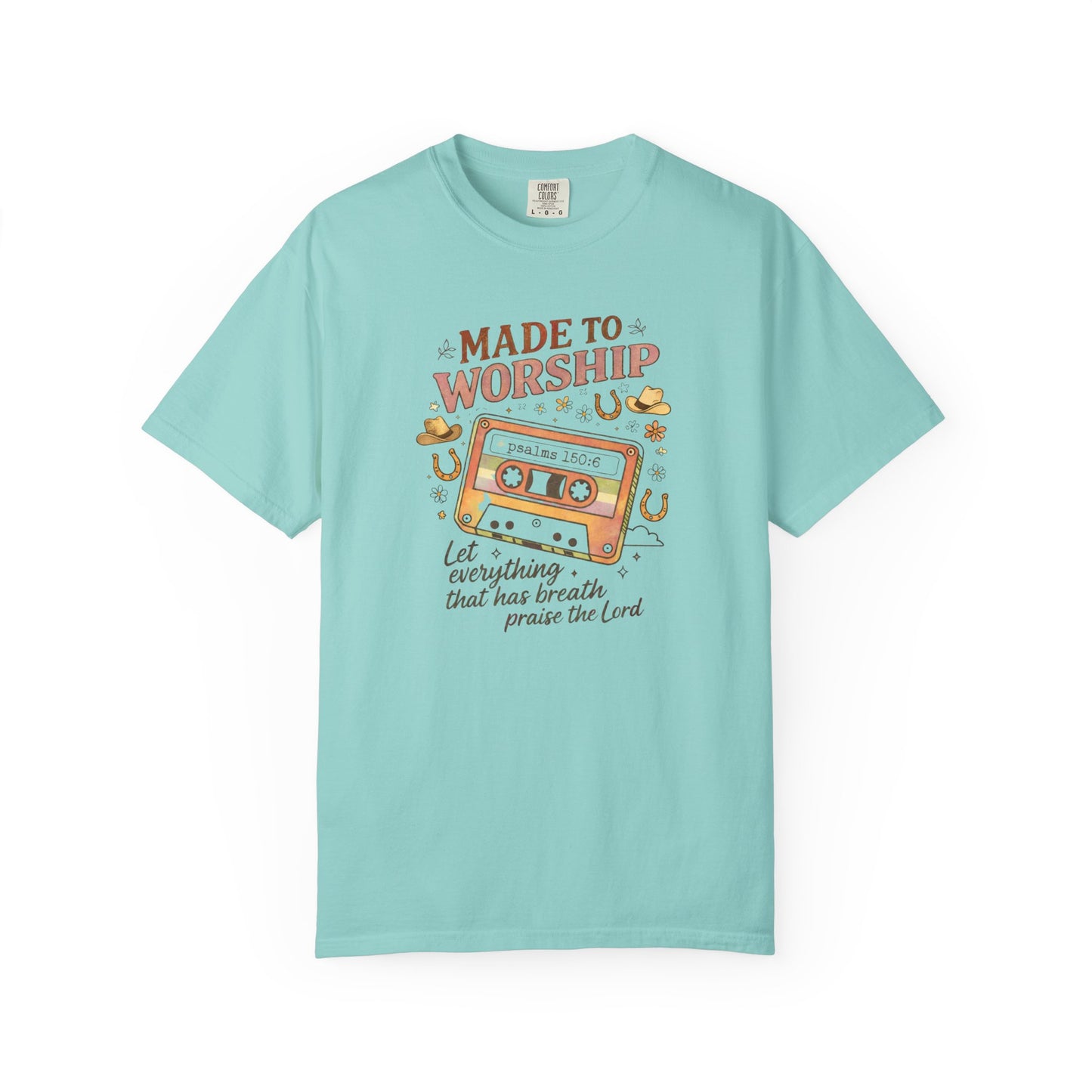 Made to Worship T-Shirt — Retro Cassette Christian Worship Tee