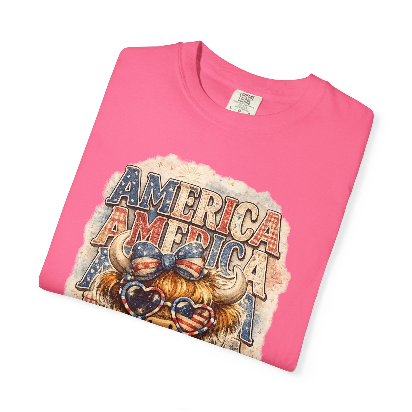 America Bulldog Graphic T-Shirt — "America" "Land of the Free" Patriotic Tee