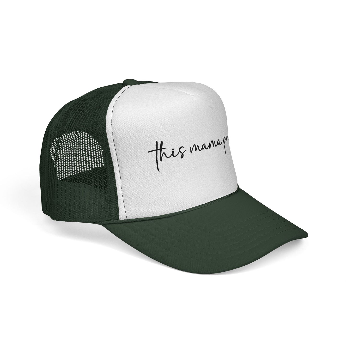 This Mama Prays Trucker Cap — Religious Mom Prayer Hat