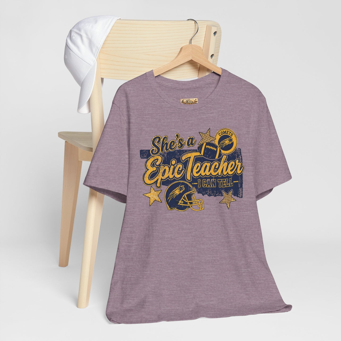 Epic Teacher Football T-Shirt — "She's a Epic Teacher" Coach & School Spirit Tee