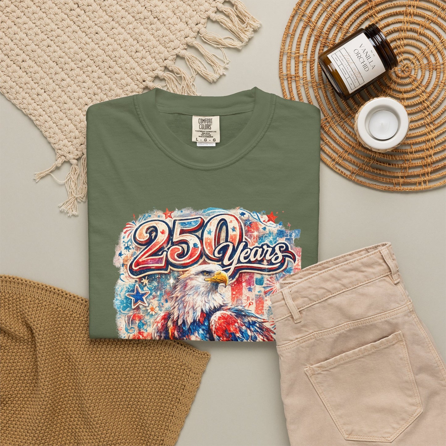 250 Years Eagle T-Shirt — Patriotic Anniversary Graphic Tee