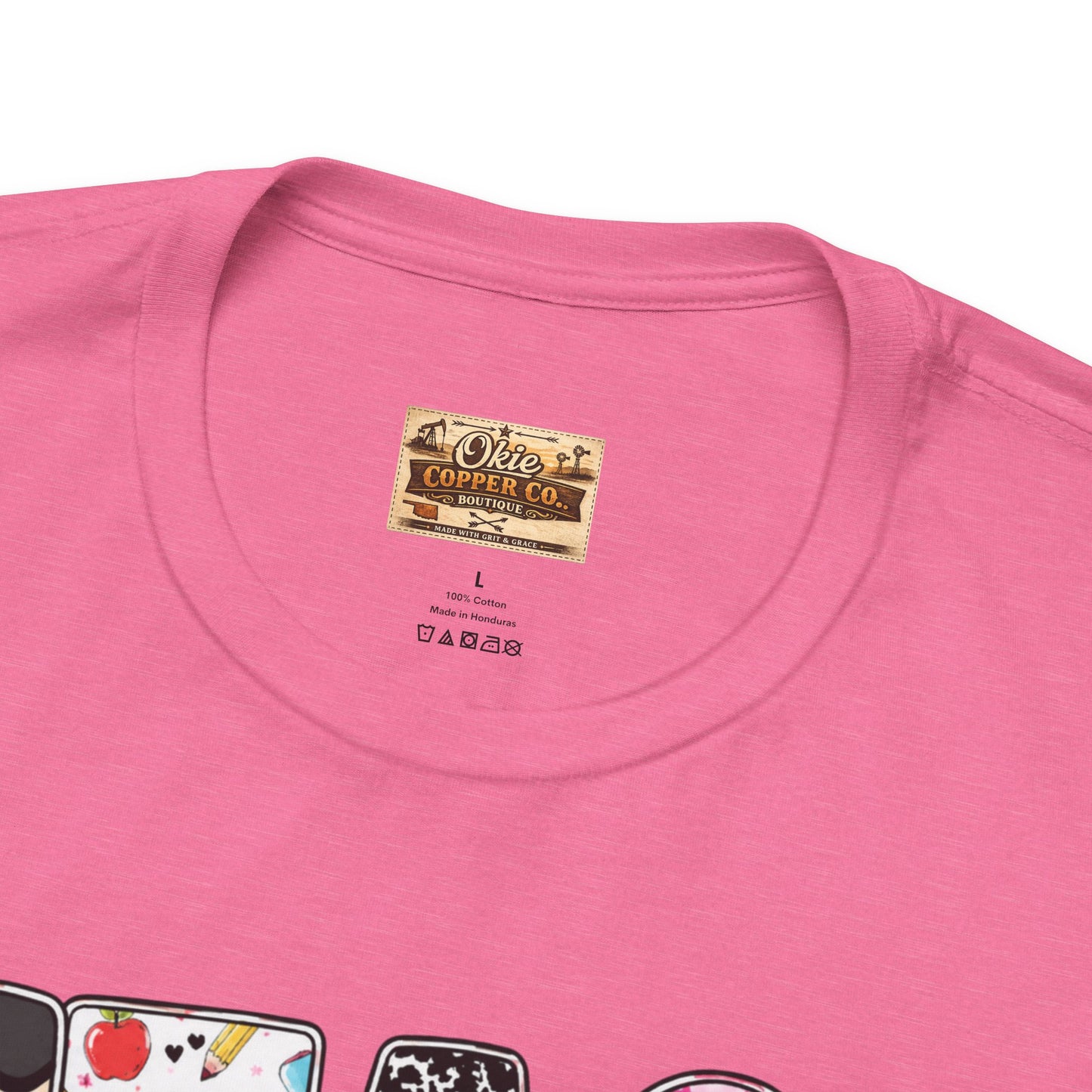 Teach Colorblock Graphic Tee – Cute Patterned Teacher T-Shirt