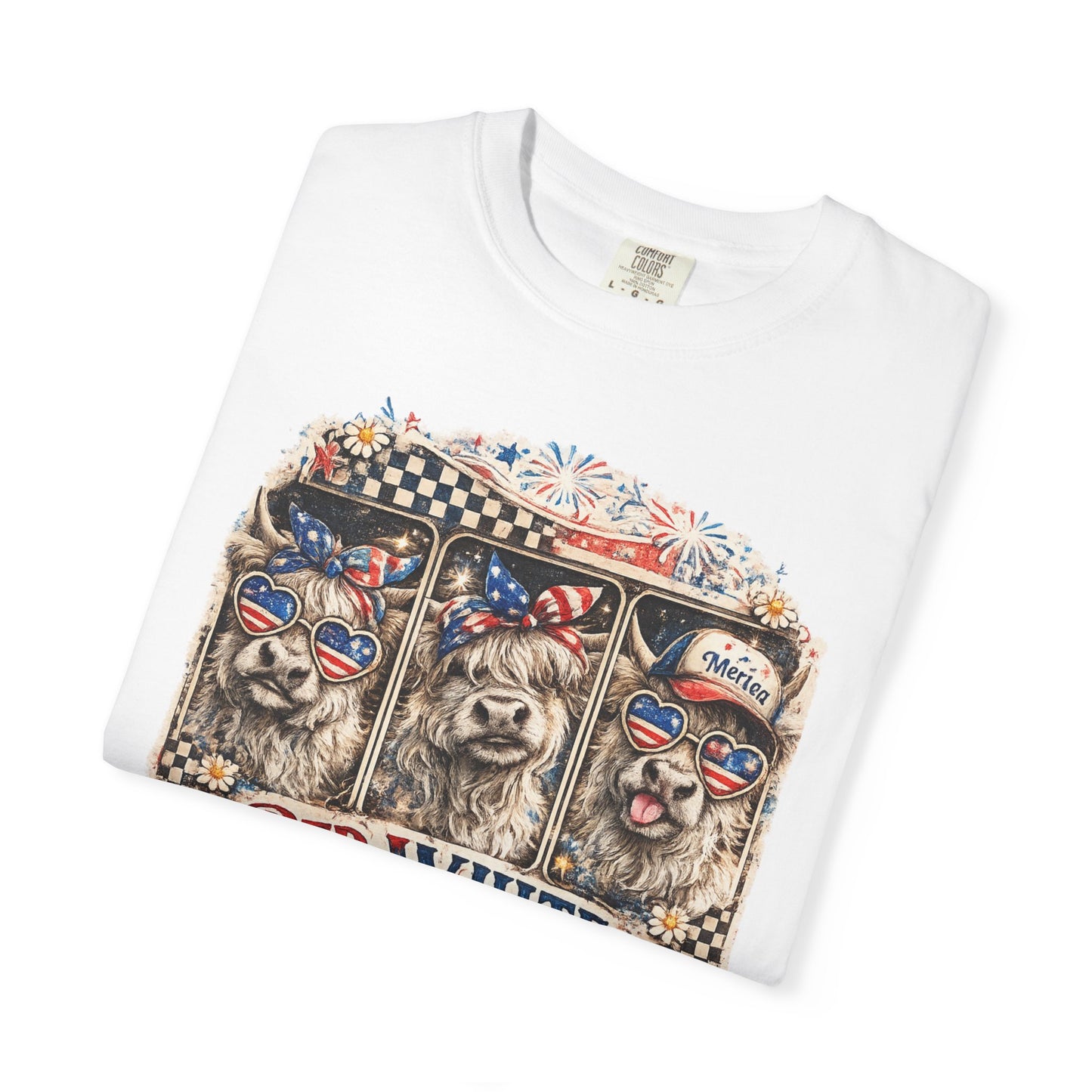 Patriotic Dogs "Red, White & Moo-d" T-Shirt