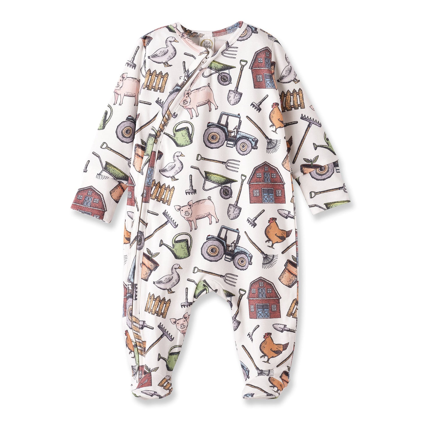 Farmer's Market Baby Zipper Romper