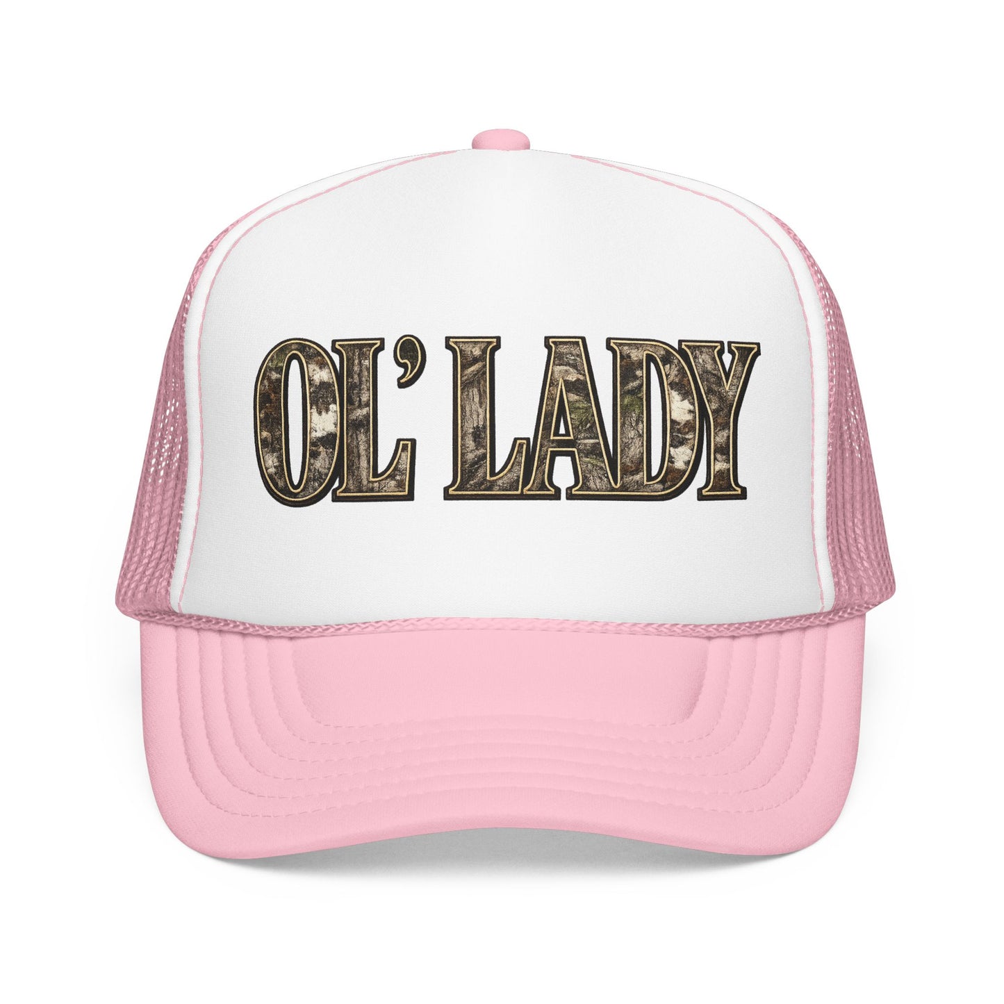 Ol' Lady Trucker Hat — Vintage Rustic Foam Cap for Country Style