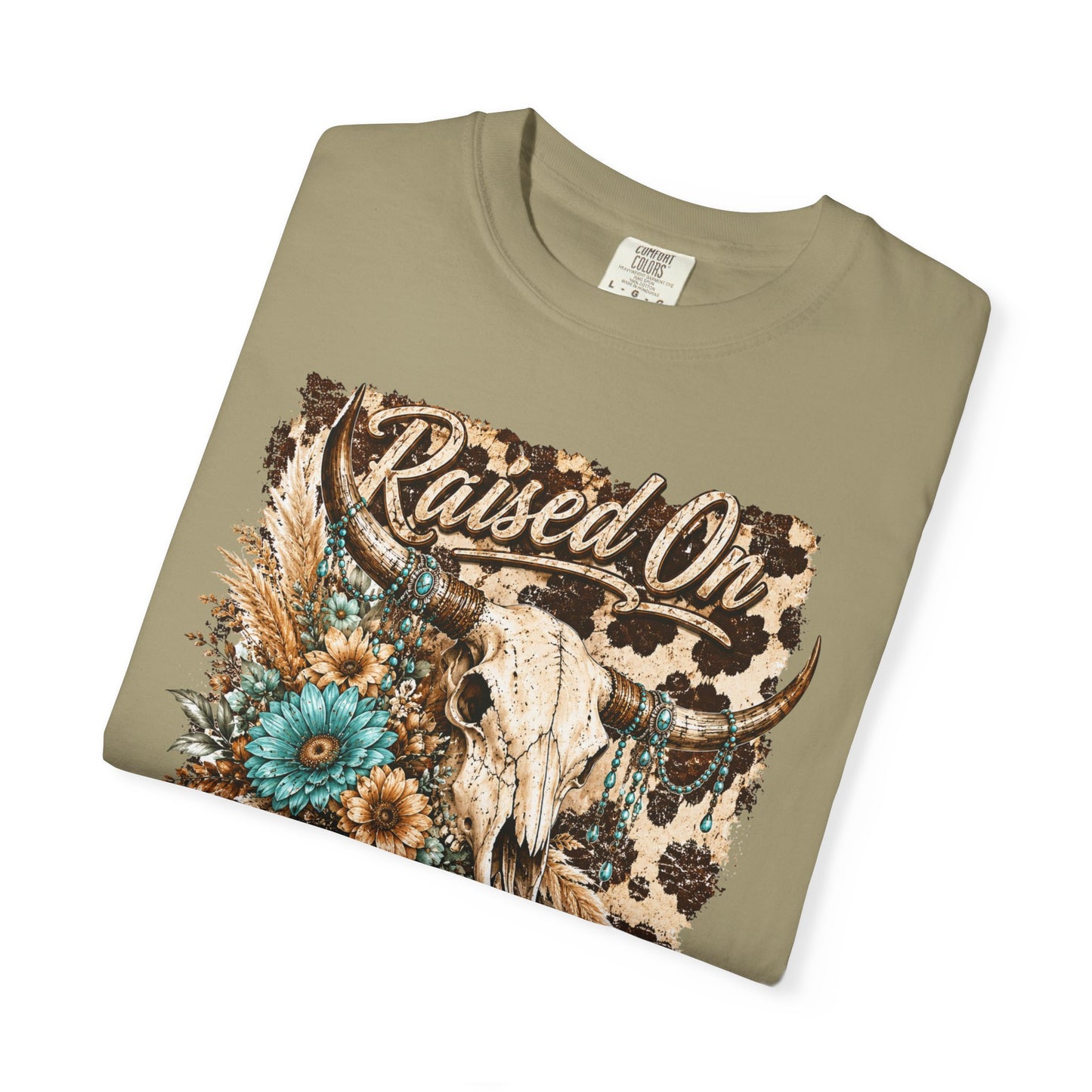Raised On 90s Country T-Shirt — Vintage Cow Skull Western Tee