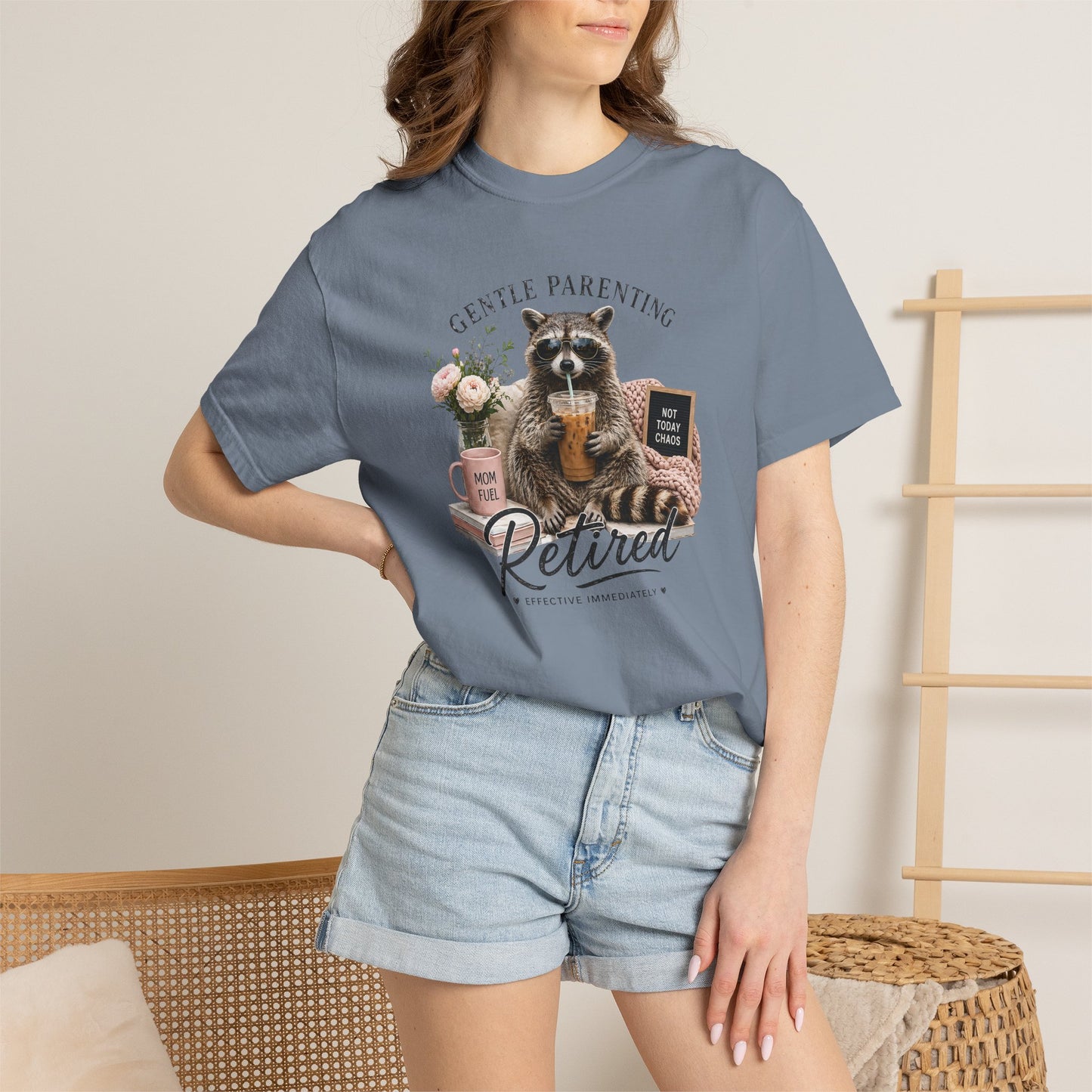 Retired Gentle Parenting Raccoon T-Shirt