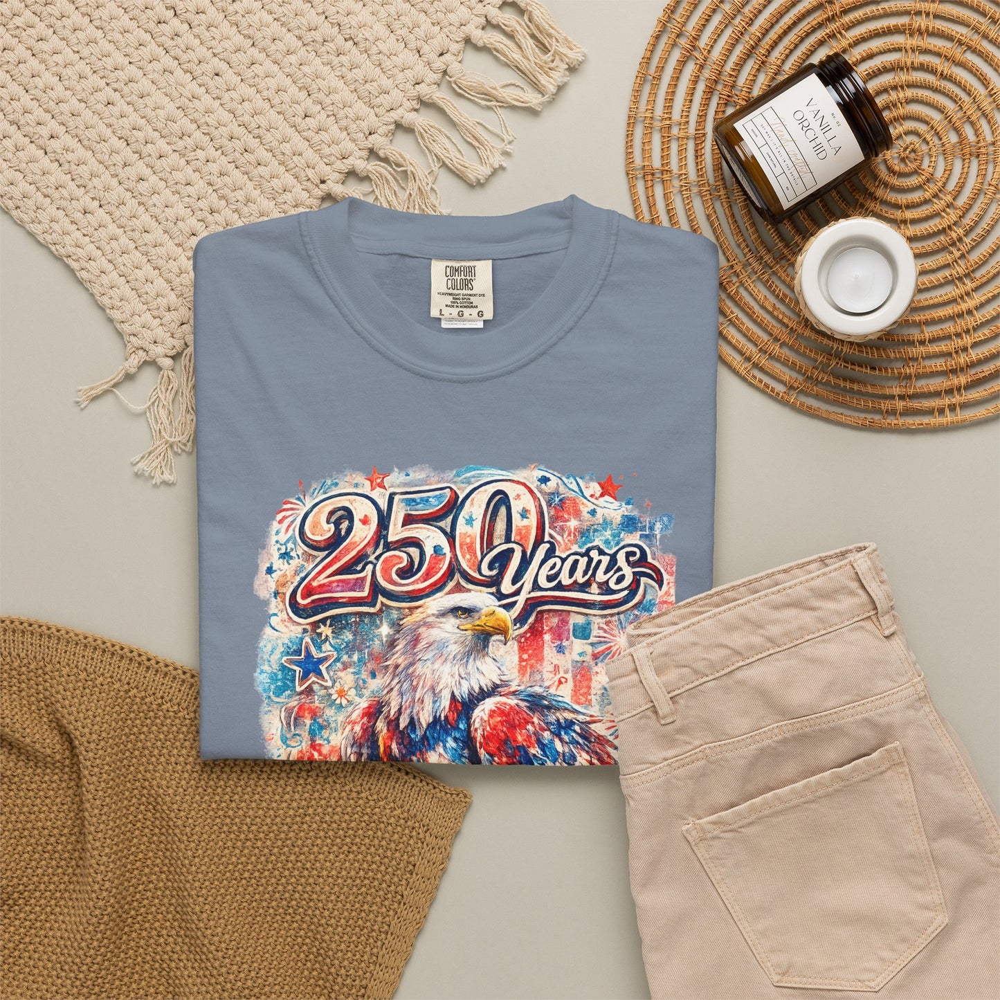 250 Years Eagle T-Shirt — Patriotic Anniversary Graphic Tee