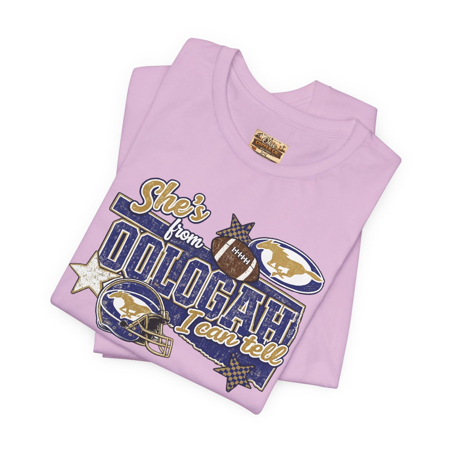 Oologah Team Tee — "Stay from Oologah Teamster" Vintage Football Graphic T-Shirt
