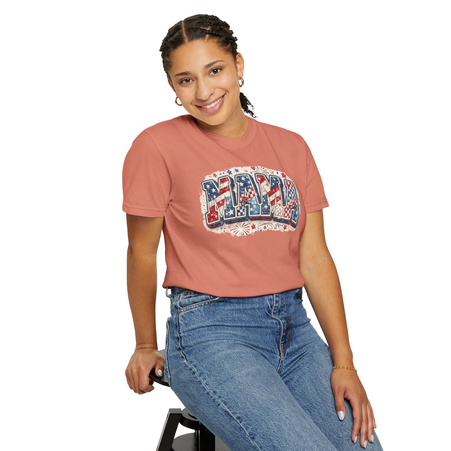 Mama Patriotic T-Shirt — Red White Blue Americana Graphic Tee