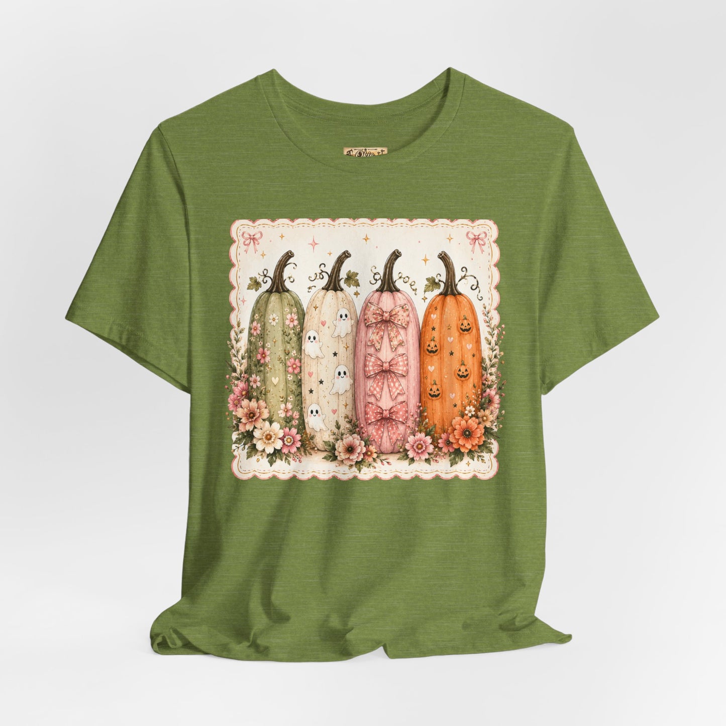 Vintage Floral Pumpkin Tee — Autumn Harvest Graphic T-Shirt