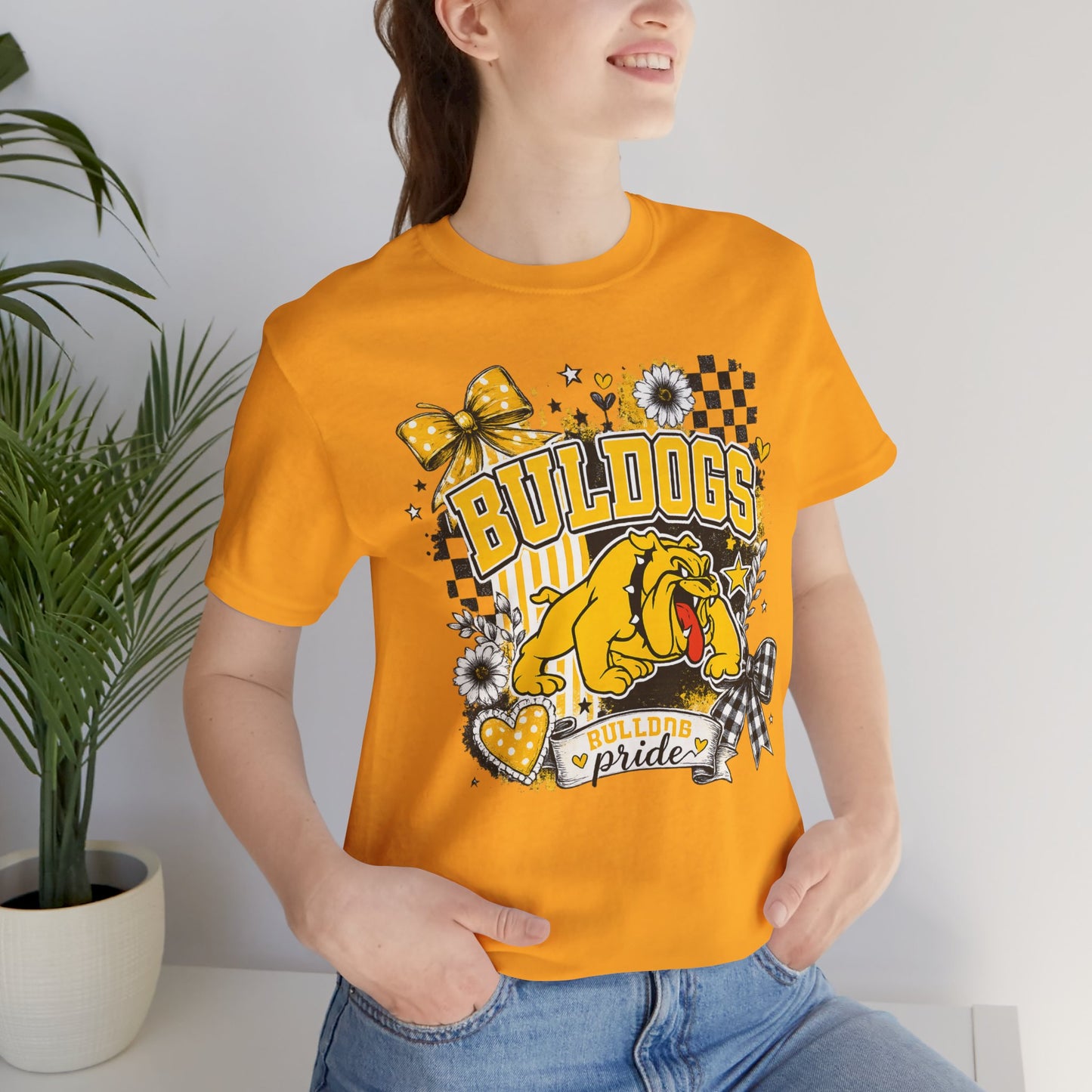 Bulldogs Pride T-Shirt – Yellow Mascot Graphic Tee