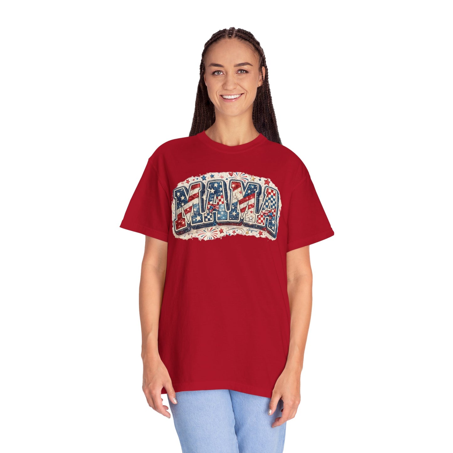 Mama Patriotic T-Shirt — Red White Blue Americana Graphic Tee