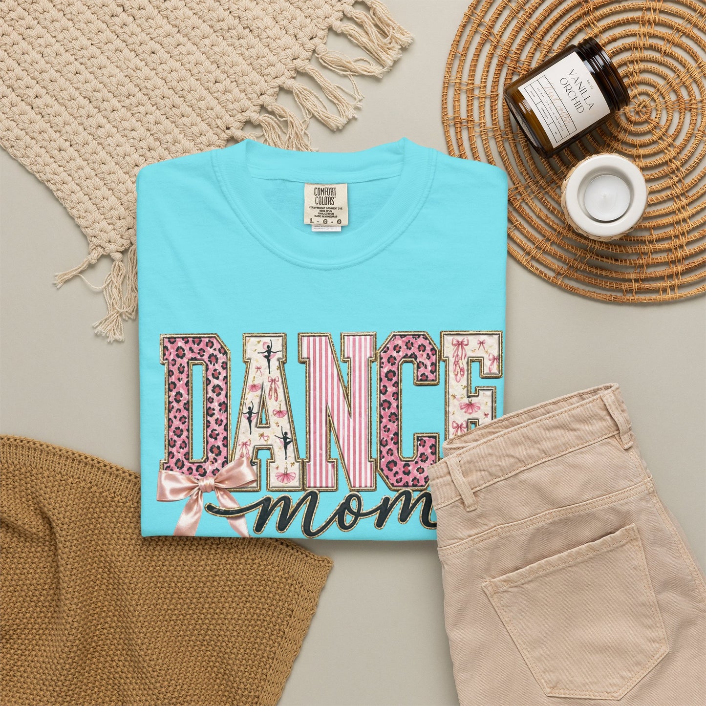 Dance Mom T-Shirt — Leopard Ballet Ribbon Graphic Tee