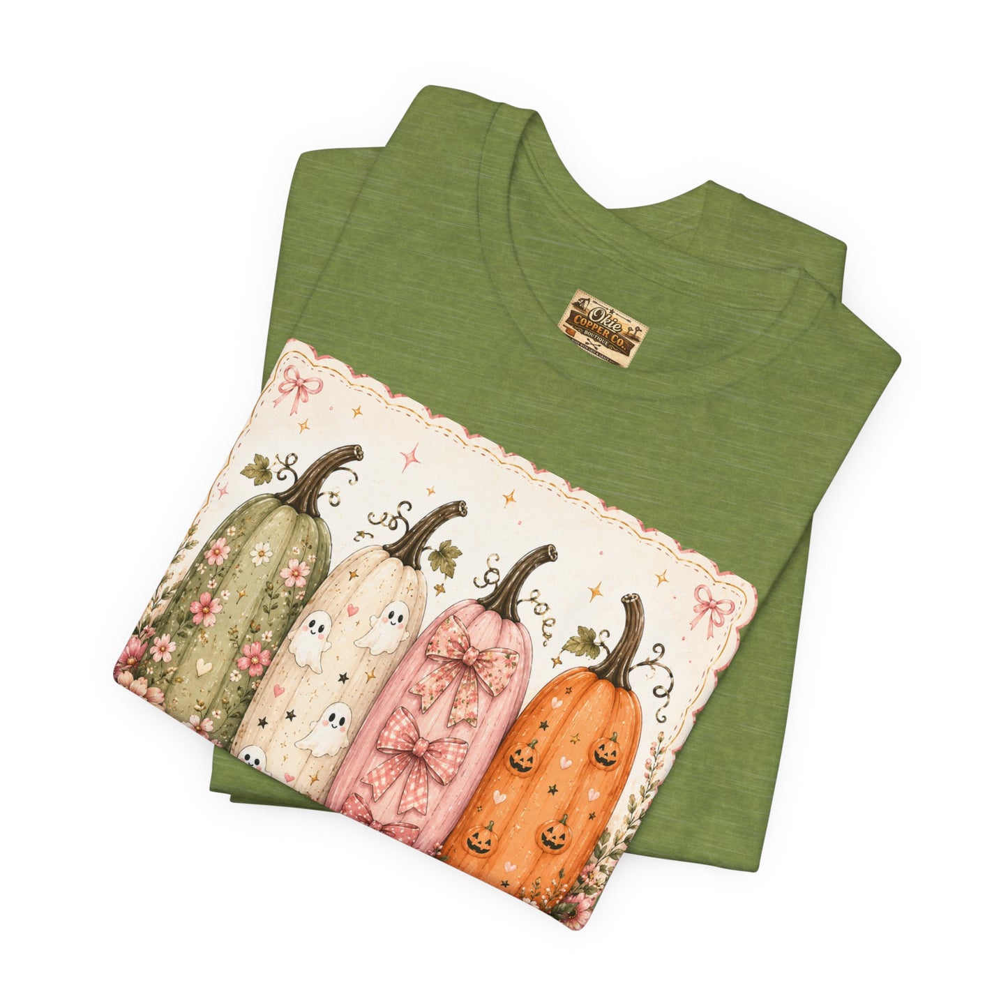 Vintage Floral Pumpkin Tee — Autumn Harvest Graphic T-Shirt