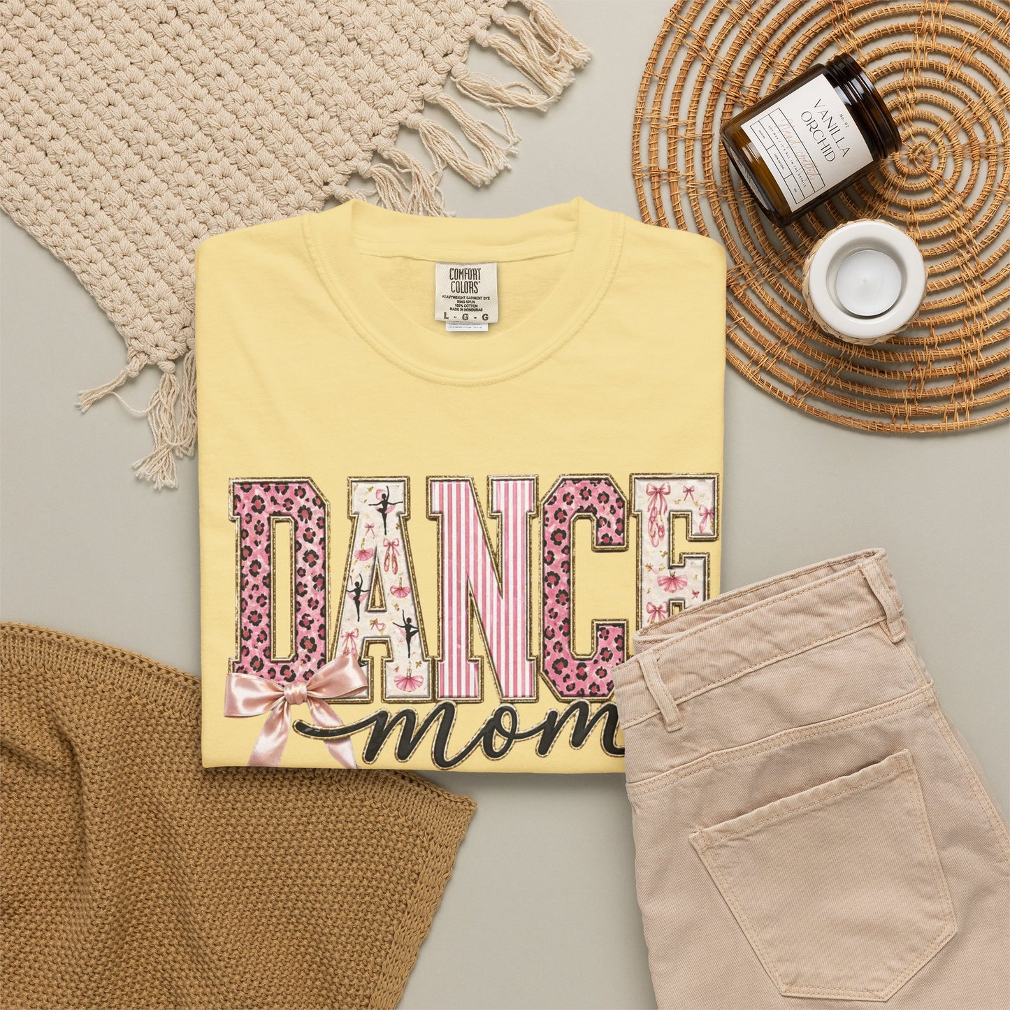 Dance Mom T-Shirt — Leopard Ballet Ribbon Graphic Tee