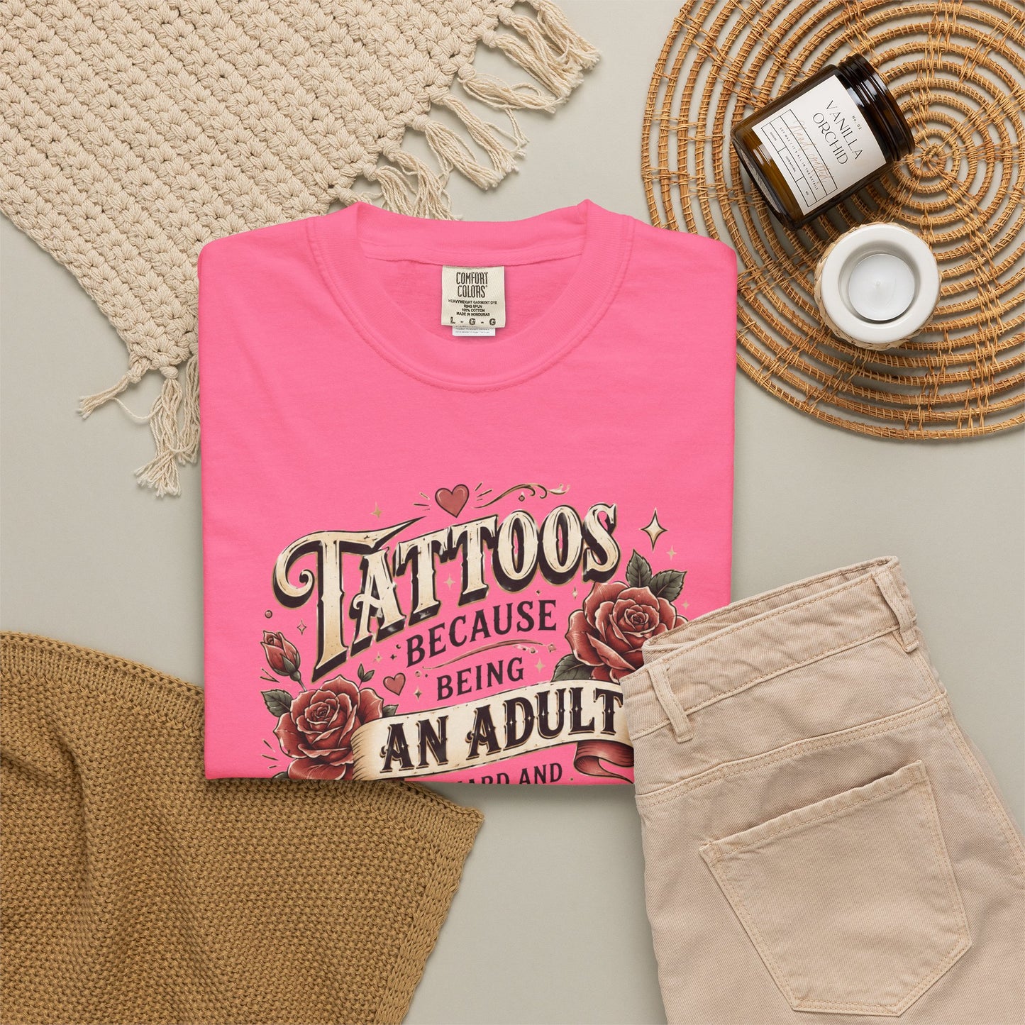 "Tattoos Because Being An Adult I Deserve Stickers" T-Shirt