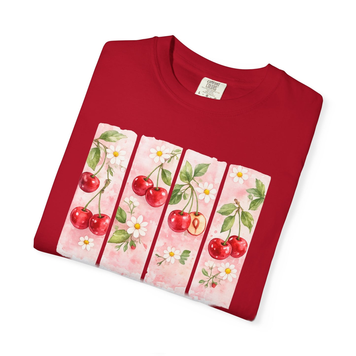 T-Shirt — "Taste & See His Goodness" Cherry Scripture Tee (Psalm 34:8)