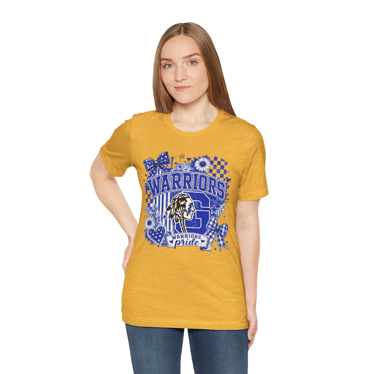 Warriors Pride Graphic Tee — School Spirit Warrior Mascot T-Shirt